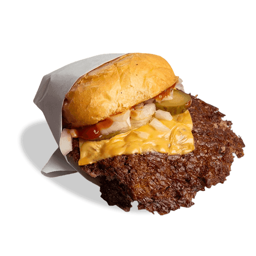 Cheeseburger von Sissy’s, in Papier eingeschlagen