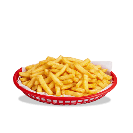 Pommes im roten Körbchen