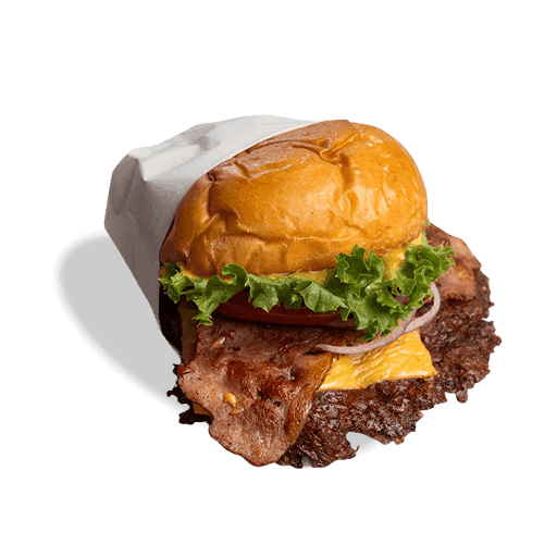 Joppie Bacon Burger, in Papier eingeschlagen