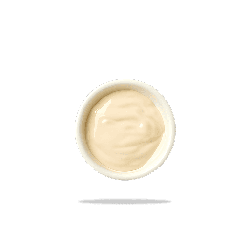 Mayo im weißen Schälchen