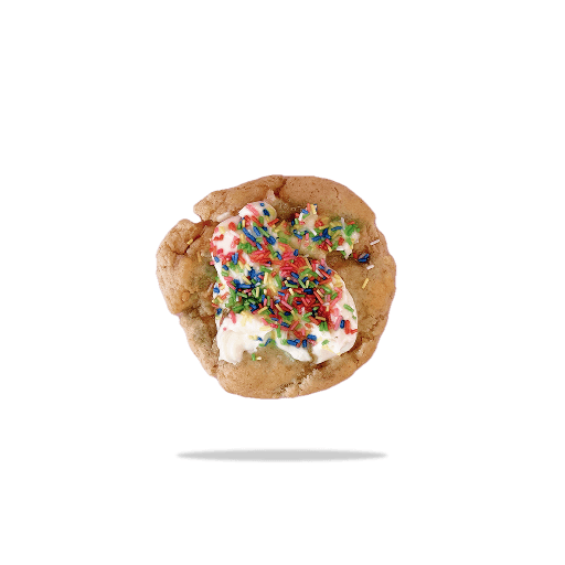 Birthday-Cake-Cookie mit bunten Streuseln