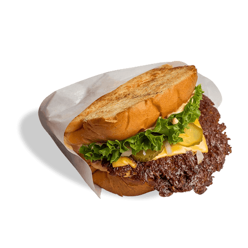 Patty Melt – Double Smashburger im Toast, in Papier eingeschlagen