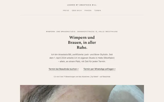 Startseite von Entwurf 4 „Minimal“ für LAB
