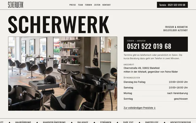 Startseite von Entwurf 1 „Altstadt“ für Scherwerk